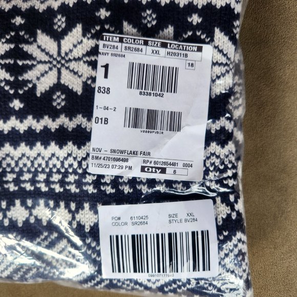 NWT Fair Isle Snowflake sweater 100% cotton - Picture 15 of 16